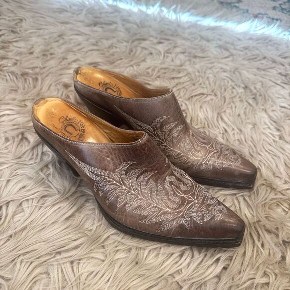 Charlie Horse western leather mules size 7.5 - Picture 3 of 7